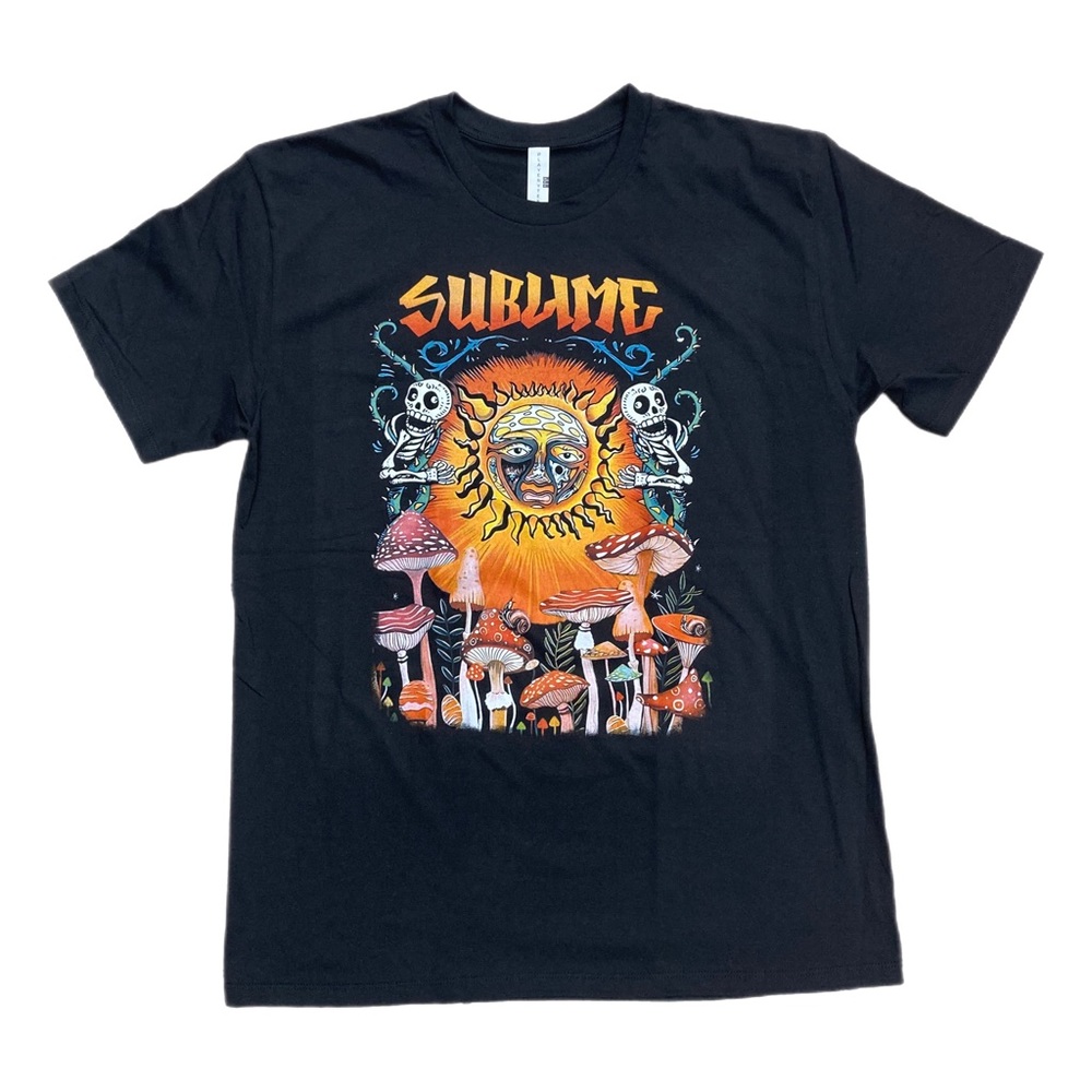 Sublime mushroom rock band tshirt black cotton tee unisex rock